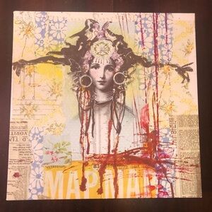 Female Art On Canvas. 14”. Single Mom Breast Cancer Fundraiser.